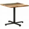 HAPPYSHOPPING Table De Bistro Carree 80x80x75 Cm Bois De Recuperation Massif
