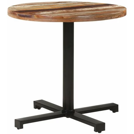 HAPPYSHOPPING Table De Bistro Carree Ø80x75 Cm Bois De Recuperation Massif 3 HAPPYSHOPPING Table De Bistro Carree Ø80x75 Cm Bois De Recuperation Massif