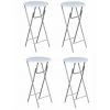 HAPPYSHOPPING Table De Bar 4 Pcs Avec Dessus De Table En MDF Blanc 2 HAPPYSHOPPING Table De Bar 4 Pcs Avec Dessus De Table En MDF Blanc -Table haute et bar Soldes 40282462 1