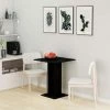 HAPPYSHOPPING Table De Bistro Noir 60x60x75 Cm Agglomere -Table haute et bar Soldes 40285411 1
