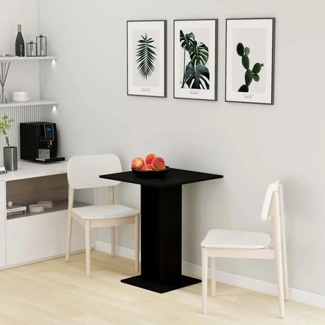 HAPPYSHOPPING Table De Bistro Noir 60x60x75 Cm Agglomere 3 HAPPYSHOPPING Table De Bistro Noir 60x60x75 Cm Agglomere