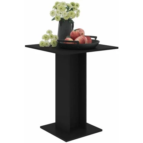 HAPPYSHOPPING Table De Bistro Noir 60x60x75 Cm Agglomere 5 HAPPYSHOPPING Table De Bistro Noir 60x60x75 Cm Agglomere – Image 3