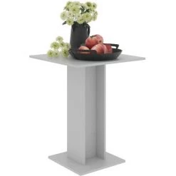 HAPPYSHOPPING Table De Bistro Gris 60x60x75 Cm Agglomere -Table haute et bar Soldes 40285419 3