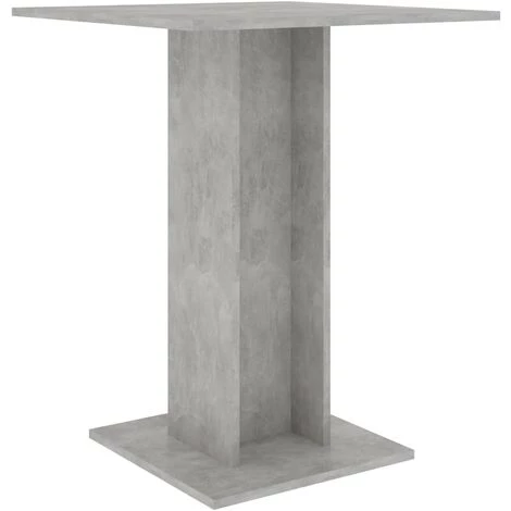 HAPPYSHOPPING Table De Bistro Gris Beton 60x60x75 Cm Agglomere 4 HAPPYSHOPPING Table De Bistro Gris Beton 60x60x75 Cm Agglomere – Image 2