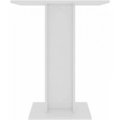 HAPPYSHOPPING Table De Bistro Blanc Brillant 60x60x75 Cm Agglomere -Table haute et bar Soldes 40285464 4