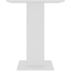 HAPPYSHOPPING Table De Bistro Blanc Brillant 60x60x75 Cm Agglomere -Table haute et bar Soldes 40285464 5