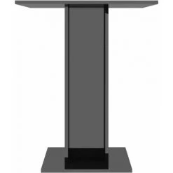 HAPPYSHOPPING Table De Bistro Noir Brillant 60x60x75 Cm Agglomere -Table haute et bar Soldes 40285475 4