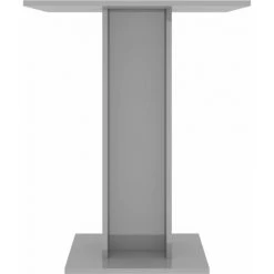 HAPPYSHOPPING Table De Bistro Gris Brillant 60x60x75 Cm Agglomere -Table haute et bar Soldes 40285498 4