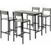 Set De 1 Table + 4 Chaises Ensemble Table De Bar, SoBuy® OGT14-HG -Table haute et bar Soldes 40468717 1