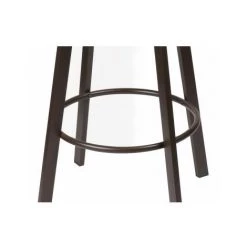 FORNORD Table De Bar Ronde Style Industriel En Bois Et Métal Noir Ajustable - Bois -Table haute et bar Soldes 40525861 3