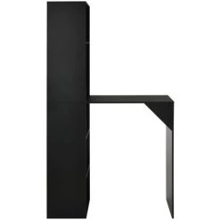 HAPPYSHOPPING Table De Bar Avec Armoire Noir 115 X 59 X 200 Cm 10 HAPPYSHOPPING Table De Bar Avec Armoire Noir 115 X 59 X 200 Cm -Table haute et bar Soldes 40562097 4