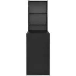 HAPPYSHOPPING Table De Bar Avec Armoire Noir 115 X 59 X 200 Cm 11 HAPPYSHOPPING Table De Bar Avec Armoire Noir 115 X 59 X 200 Cm -Table haute et bar Soldes 40562097 5