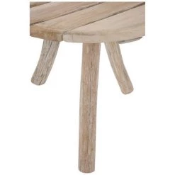 LES TENDANCES Table De Bar Ronde Bois Massif Clair Azura D 75 Cm -Table haute et bar Soldes 40649555 3