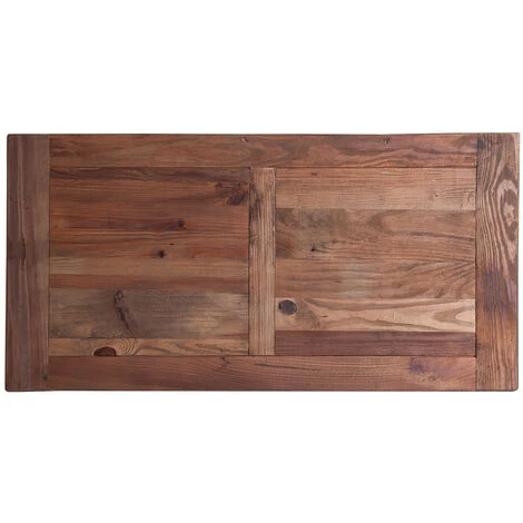 LES TENDANCES Table De Bar Orme Massif Recyclé Foncé Et Pieds Métal Noir Buck 5 LES TENDANCES Table De Bar Orme Massif Recyclé Foncé Et Pieds Métal Noir Buck – Image 3