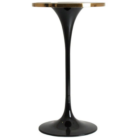 LES TENDANCES Table De Bar Ronde Marbre Et Métal Noir Nath 3 LES TENDANCES Table De Bar Ronde Marbre Et Métal Noir Nath