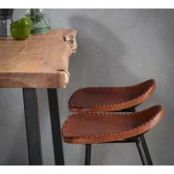 INSIDE75 Table De Bar EDGE 125cm En Acacia Massif - Natural -Table haute et bar Soldes 41425685 2