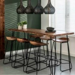 INSIDE75 Table De Bar EDGE 180cm Acacia Massif - Natural