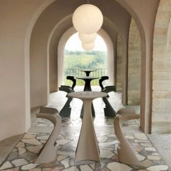 Table Haute Pour Tabouret Design Moderne Home Garden Bar Slide Jet | Couleur: Gris Clair -Table haute et bar Soldes 41586547 2