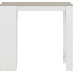 HAPPYSHOPPING Table De Bar Avec Etagere Blanc 110x50x103 Cm 9 HAPPYSHOPPING Table De Bar Avec Etagere Blanc 110x50x103 Cm -Table haute et bar Soldes 41839772 3