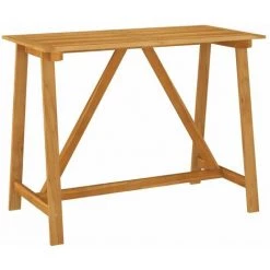 HAPPYSHOPPING Ensemble De Bar De Jardin Avec Coussins 5 Pcs Marron -Table haute et bar Soldes 41850344 3