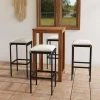 HAPPYSHOPPING Ensemble De Bar De Jardin Avec Coussins 5 Pcs Noir -Table haute et bar Soldes 41850419 1