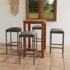 HAPPYSHOPPING Ensemble De Bar De Jardin Avec Coussins 5 Pcs Gris -Table haute et bar Soldes 41850426 1