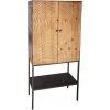ANTIC LINE CRéATIONS Meuble De Rangement 2 Portes En Fer Et Bois Sun Beige - Beige -Table haute et bar Soldes 41897232 1