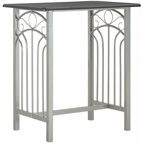 HAPPYSHOPPING Ensemble De Bar 3 Pcs Bois Et Acier Noir 4 HAPPYSHOPPING Ensemble De Bar 3 Pcs Bois Et Acier Noir – Image 2