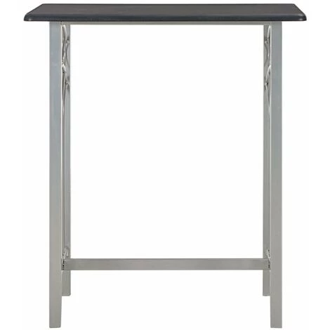 HAPPYSHOPPING Ensemble De Bar 3 Pcs Bois Et Acier Noir 5 HAPPYSHOPPING Ensemble De Bar 3 Pcs Bois Et Acier Noir – Image 3