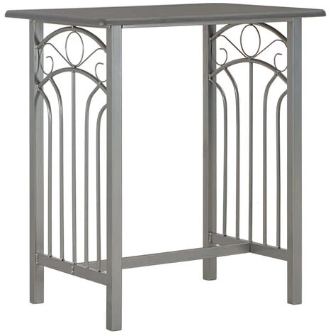 HAPPYSHOPPING Ensemble De Bar 3 Pcs Bois Et Acier Anthracite 4 HAPPYSHOPPING Ensemble De Bar 3 Pcs Bois Et Acier Anthracite – Image 2