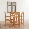 HAPPYSHOPPING Ensemble De Bar D'exterieur 5 Pcs Bois D'acacia Massif -Table haute et bar Soldes 41956943 1