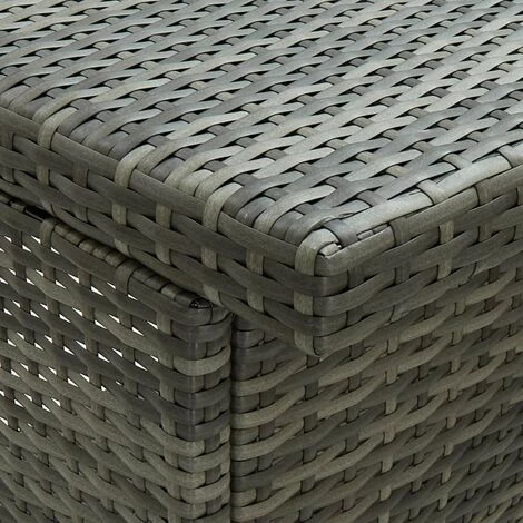 HAPPYSHOPPING Ensemble De Bar 3 Pcs Resine Tressee Gris 4 HAPPYSHOPPING Ensemble De Bar 3 Pcs Resine Tressee Gris – Image 2