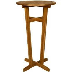 HAPPYSHOPPING Ensemble De Bar 3 Pcs Bois D'acacia Massif -Table haute et bar Soldes 41960174 3