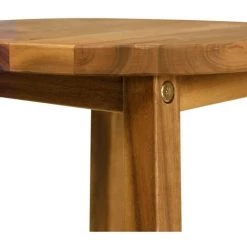 HAPPYSHOPPING Ensemble De Bar 3 Pcs Bois D'acacia Massif -Table haute et bar Soldes 41960174 4