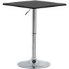 WOLTU Table De Bar En MDF Avec Pied. Table Carrée. Hauteur Réglable. 60 X 60cm. Noir -Table haute et bar Soldes 42213169 1