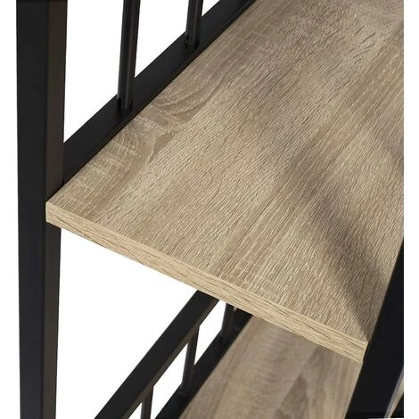 WOLTU 1 X Table De Bar + 2 X Tabourets De Bar Structure En Métal Plateau En MDF.Chêne Clair 6 WOLTU 1 X Table De Bar + 2 X Tabourets De Bar Structure En Métal Plateau En MDF.Chêne Clair – Image 4