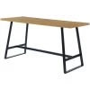 BAïTA Table Haute YBA Effet Chêne Et Métal Noir 200cm - Bois
