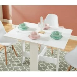 BAïTA Table Pliable JUNO Blanc 104cm - Blanc -Table haute et bar Soldes 42333012 4