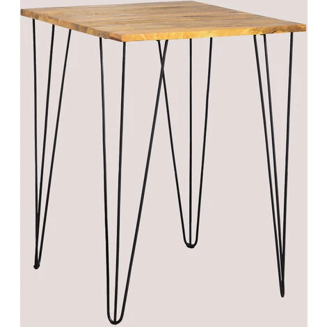 Table Haute En Manguier (80x80 Cm) Meriem SKLUM Bois De Manguiers - Fer Mangue - Mangue Mangue 3 Table Haute En Manguier (80x80 Cm) Meriem SKLUM Bois De Manguiers - Fer Mangue - Mangue Mangue