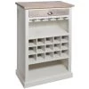 Meuble De Bar Coloris Blanc En Bois - L. 73 X L. 40 X H. 115 Cm -PEGANE- -Table haute et bar Soldes 43530197 1
