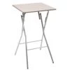 Table De Bar Pliante En Métal Coloris Taupe - L.60 X L.60 X H.103 Cm -PEGANE- -Table haute et bar Soldes 43530352 1
