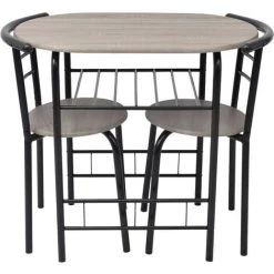Topdeal Ensemble De Meuble Pour Salle à Manger MDF VDFF09584_FR 9 Topdeal Ensemble De Meuble Pour Salle à Manger MDF VDFF09584_FR -Table haute et bar Soldes 43715117 3