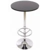 DéCOSHOP26 Table Haute De Bar Bistrot Avec Repose-pied 109 Cm Noir - Noir