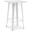 PRIVATEFLOOR Table De Bar Stylix Design Industriel En Métal - 100cm- Nouvelle édition Blanc - Metal, Acier - Blanc -Table haute et bar Soldes 45821399 1