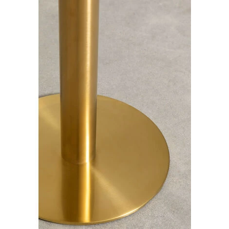 Table Haute Ronde En Marbre (Ø60 Cm) Metallic Chack SKLUM Marbre Doré - Doré Blanc 6 Table Haute Ronde En Marbre (Ø60 Cm) Metallic Chack SKLUM Marbre Doré - Doré Blanc – Image 4