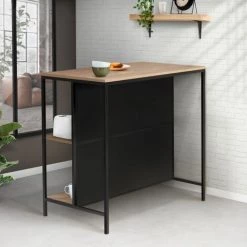 IDMARKET Table De Bar îlot DETROIT Design Industriel 9 IDMARKET Table De Bar îlot DETROIT Design Industriel -Table haute et bar Soldes 46360165 3