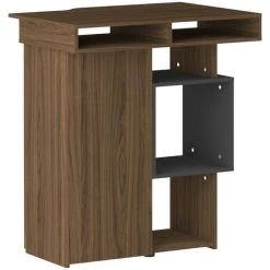 SYMBIOSIS - Meuble Bar KUBE Noyer - Noce -Table haute et bar Soldes 46476376 3