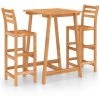 Hommoo Ensemble De Bar D'exterieur 3 Pcs Bois D'acacia Massif -Table haute et bar Soldes 46555841 1
