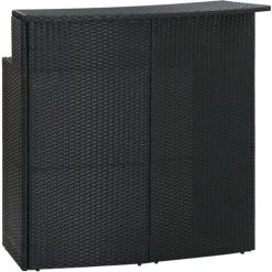 Hommoo Ensemble De Bar De Jardin 3 Pcs Noir -Table haute et bar Soldes 46561822 5