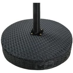 Hommoo Ensemble De Bar De Jardin 3 Pcs Resine Tressee Noir -Table haute et bar Soldes 46563409 4